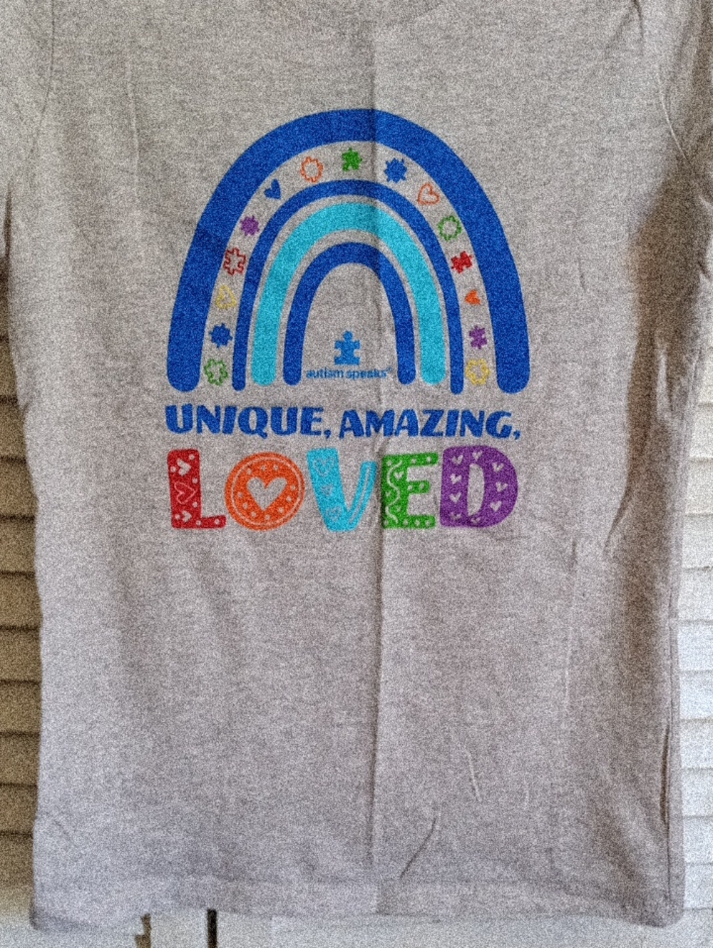 Gray Kids Short-Sleeve Tee - Unique Amazing Loved Rainbow
